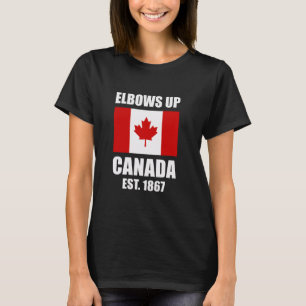 Ellbogen hoch Kanada Est 1867 Kanada-Flagge Kanada T-Shirt