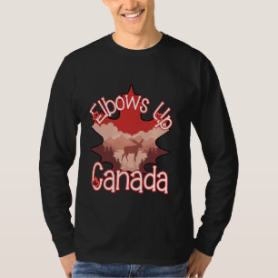 Ellbogen hoch Kanada-Flagge True North Strong and T-Shirt