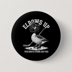 Ellbogen hoch Kanada Lustiger Hockey Button