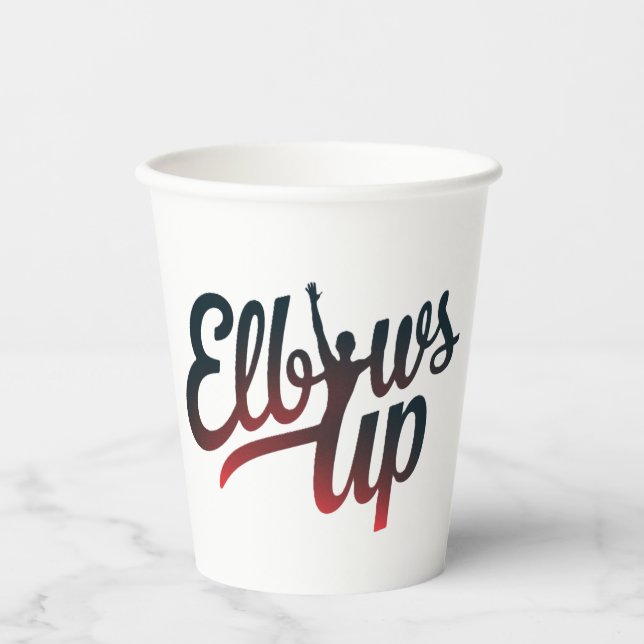 Ellbogen Pappbecher (Vorderseite)