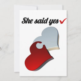 Elle a dit oui Invitation de fiançailles – Design 