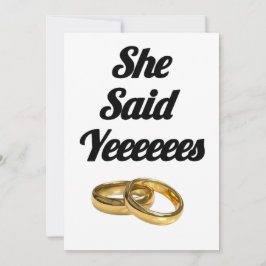 Elle a dit oui Invitation de fiançailles – Thème c