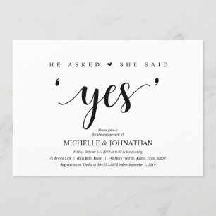 Elle a dit oui, invitations du parti Engagement