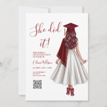 elle a fait des invitations de remise de diplôme,