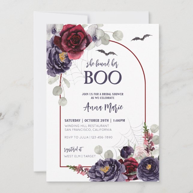 Elle A Trouvé Son Invitation De Douche Nuptiale Bo (Devant)