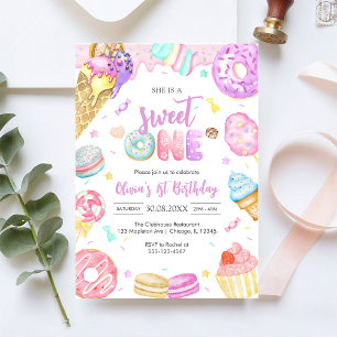 Elle a un Joyeux Premier Anniversaire Invitation