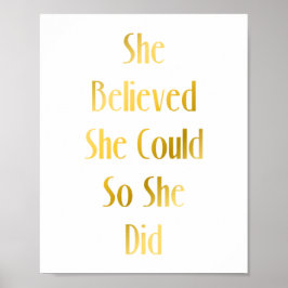 Elle Croyait Qu'Elle Pouvait Motiver Citer Poster