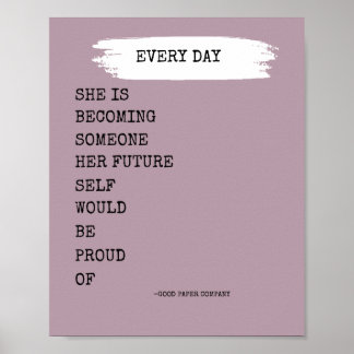 Elle devient une affiche de motivation