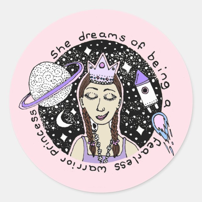 Elle est féministe sans peur Stickers (Devant)