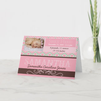 Elle est ici Customisée Cartes Faire-part pour béb