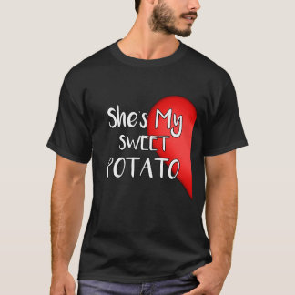 Elle est ma patate douce oui je T-shirt de couples
