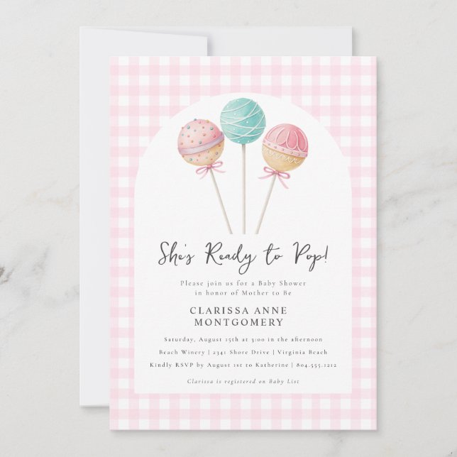 Elle est prête à faire une invitation au Baby show (Devant)