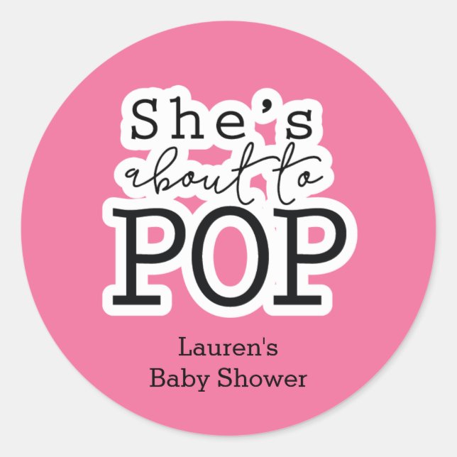 Elle est sur le point d'acheter un Sticker Baby sh (Devant)