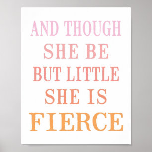 Elle est une affiche imprimée Fierce