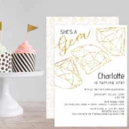 Elle est une Invitation de Gem Parties scintillant