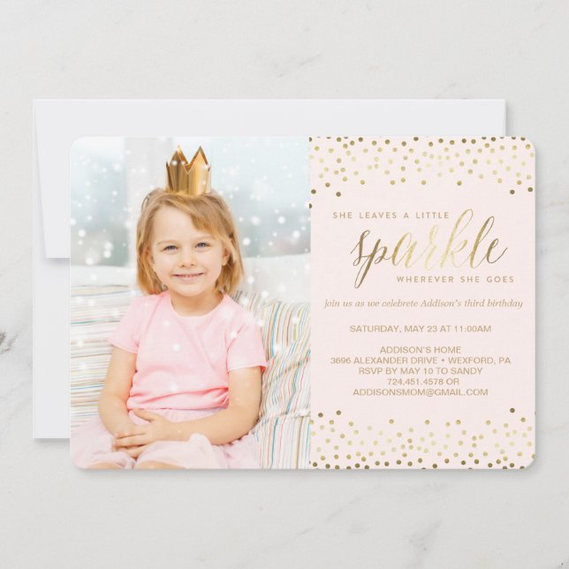 Elle Feuille une petite étincelleMD INVITATION D'A (Devant)