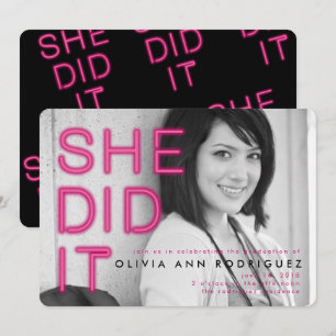 Elle l'a fait invitation de fête de remise des