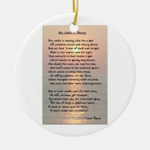 "Elle Marche Dans La Beauté" Ornement Byron