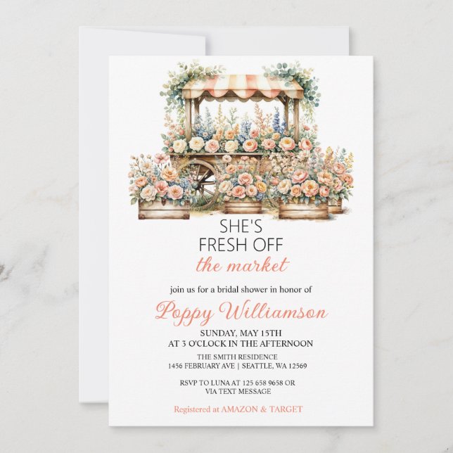 Elle n'est pas au marché Invitation de la douche n (Devant)