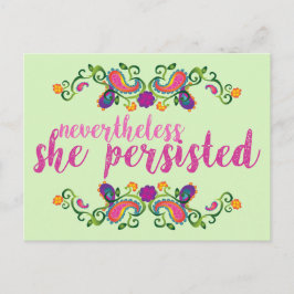 Elle Persistait Carte Postale