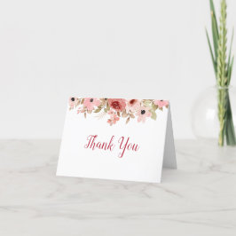 ELLE Pink Blume Elegante Hochzeit Dankeskarte