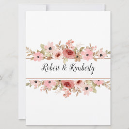 ELLE Pink Blume Elegante Hochzeit Einladung