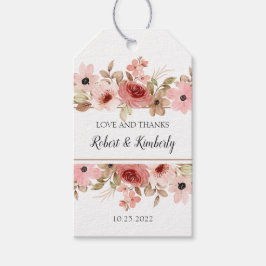 ELLE Pink Blume Elegante Hochzeit Geschenkanhänger