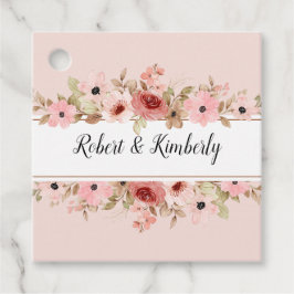 ELLE Pink Blume Elegante Hochzeit Geschenkanhänger