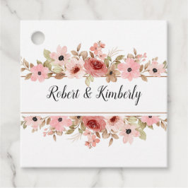 ELLE Pink Blume Elegante Hochzeit Geschenkanhänger