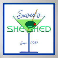 Elle Shed Woman's Man Cave Bar Poster Imprimer