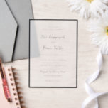 Elle Simple Modern Wedding<br><div class="desc">Moderne Hochzeitseinladung mit einem einfachen Design mit Ihren Veranstaltungsdetails inmitten einer dünnen Grenze.</div>