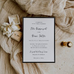 Elle Simple Modern Wedding Einladung<br><div class="desc">Moderne Hochzeitseinladung mit einem einfachen Design mit Ihren Veranstaltungsdetails inmitten einer dünnen Grenze.</div>