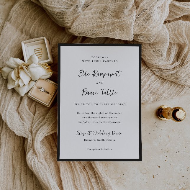 Elle Simple Modern Wedding Einladung (Von Creator hochgeladen)