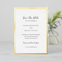 Elle Simple Modern Wedding rettet das Datum