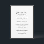 Elle Simple Modern Wedding Save The Date<br><div class="desc">Moderne Hochzeiten sichern das Datum mit einem einfachen Design mit Ihren Veranstaltungsdetails,  umgeben von einem dünnen Rand.</div>