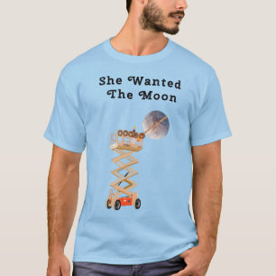 Elle voulait le T-shirt basique pour hommes Lune
