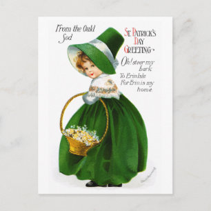 Ellen Clapsaddles St. Patrick's Day Mädchen Postkarte