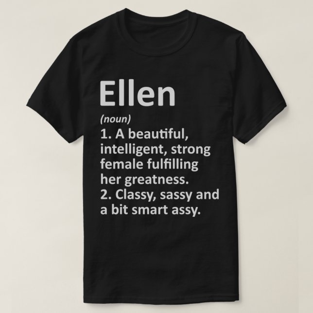 ELLEN Definition Personalisiert Name Funny Christm T-Shirt (Design vorne)
