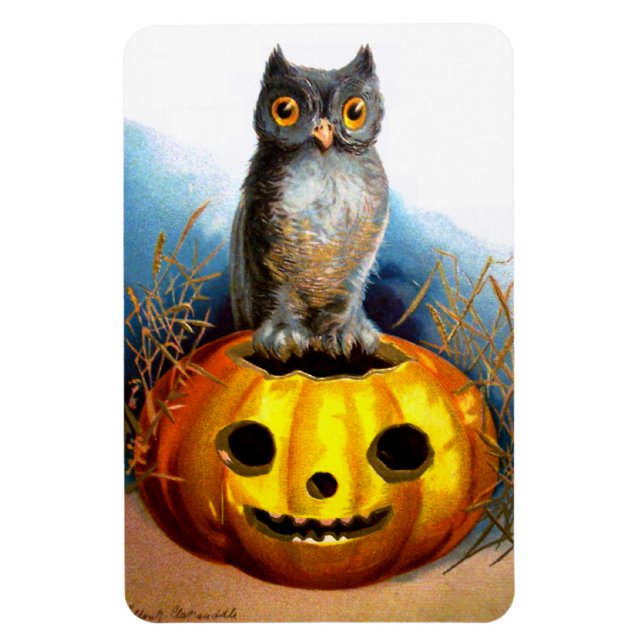 Ellen H. Clapsaddle: Halloween-Eule Magnet (Vertikal)