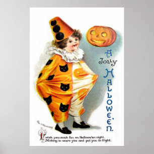 Ellen H. Clapsaddle: Halloween-Harlekin Poster