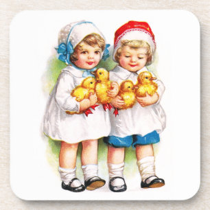 Ellen H. Clapsaddle: Kinder mit Entlein Untersetzer