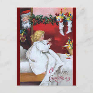 Ellen H. Clapsaddle: Santa zusehen Feiertagspostkarte