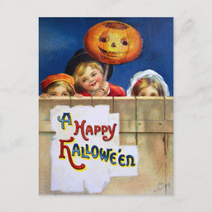 Ellen H. Sattel: Drei Halloween-Kinder Postkarte