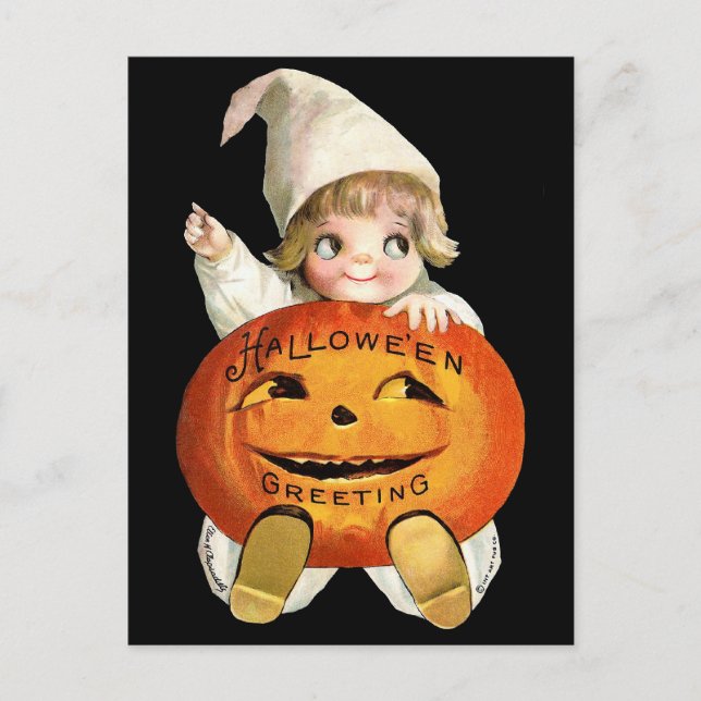 Ellen H. Sattel: Little Pumpkin Boy Postkarte (Vorderseite)