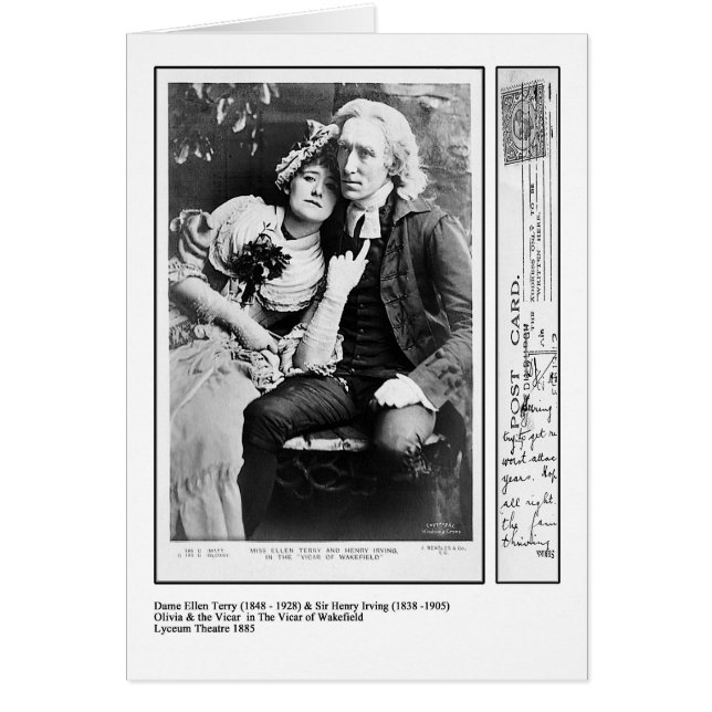 Ellen Terry u. Henry Irving im Pfarrer von Wakefie (Vorne)