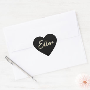 Ellen white gold Handwriting Aufkleber Herz