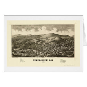 Ellenville, carte panoramique de NY - 1887