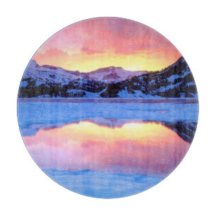 Ellery Lake bei Sonnenuntergang Schneidebrett