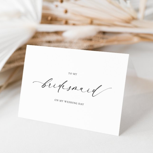 Ellesmere À Ma Carte Du Jour Du Mariage D'Épouse (Ellesmere To My Bridesmaid Wedding Day Card)