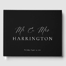 Ellesmere Black Mr & Mrs Wedding Gästebuch